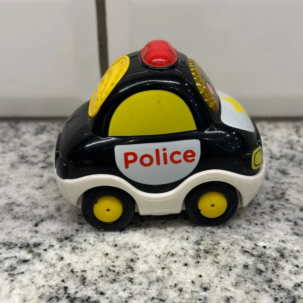 VTech Kids Police Car Black White Go Go Smart Wheels Light Up‎ Sound Toy Car